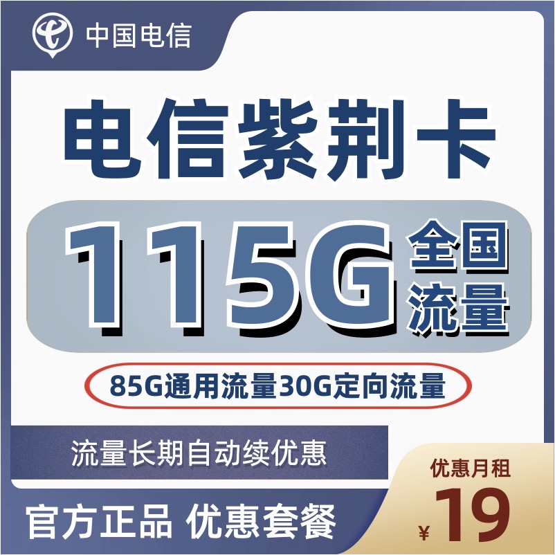 H0013 | 电信紫荆卡19元85G通用30G定向-思迈乐号卡信息网